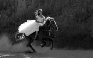 Девушка и лошадь, Елена Павличенко