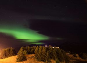 Зелёная ночь в Исландии