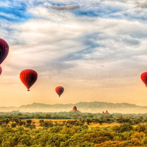 полёт на воздушном шаре в Мьянме