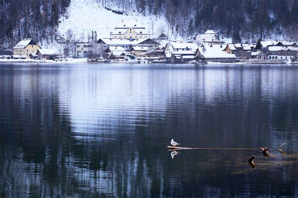 Озеро, Хальштатт зимой